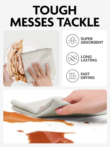 Fantasticlean Microfiber Cleaning Cloth Roll- 75 Sheets, 12"x12" (CoolGrey) - color: Cool Grey, size: 75 pack