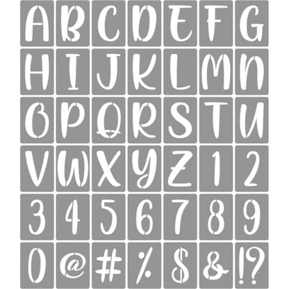 1.5 Inch Letter Stencils for Painting - 42 Pack Alphabet Letter Number Templates with Signs, Reusable Plastic Alphabet Stencils for Chalkboard Fabric Rock Wood Crafts Painting - size: 1.5 Inch