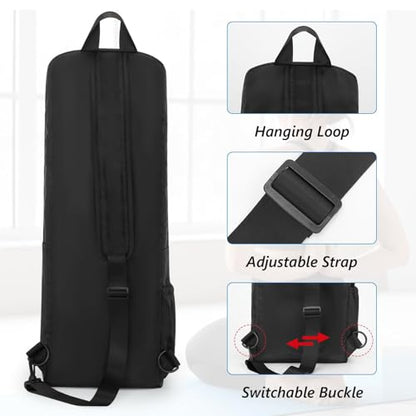 VISEMAN Yoga Mat Bag Carrier Waterproof Yoga Backpack with Multi Pockets, Lightweight Adjustable Yoga Bag for Mat, Yoga Blocks, Yoga Accessories - color: Black