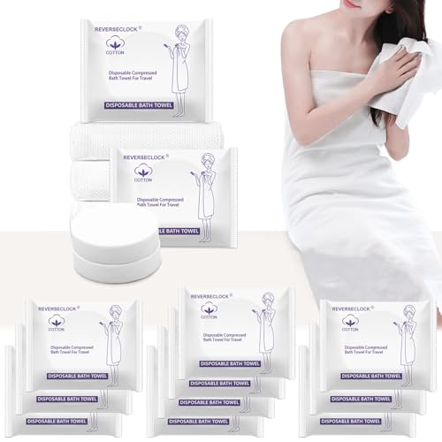 10 Pack Disposable Bath Towels for Travel Compressed Towels Large 55''X28'' - size: L size-10pcs 55.1"x27.5"