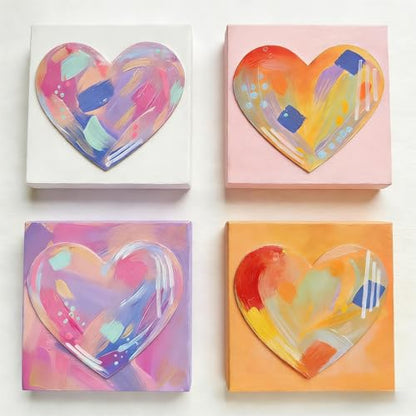 AUREUO Mini Stretched Canvas - 4x4 Inch/24 Pack - 2/6 Inch Profile Tiny Square Canvas Boards for Painting - Art Gift Set Bulk Pack Canvases for Acrylic Halloween Painting & Craft - size: 4"x4"