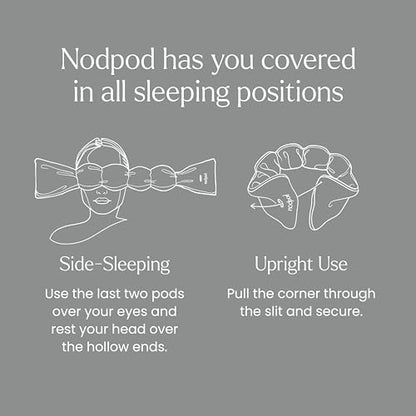 nodpod Patented Gentle Pressure Sleep Mask, Weighted Eye Mask | Patented Light Blocking Design for Sleeping, Travel & Relaxation, Bead Filled, Machine Washable, BPA-Free, Elephant Gray - color: Elephant Gray Cotton