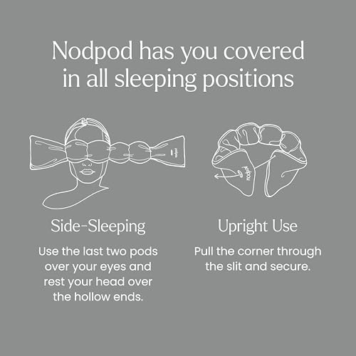 nodpod Patented Gentle Pressure Sleep Mask, Weighted Eye Mask - color: Elephant Gray Cotton