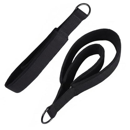 Pilates Double Loop Straps with Extra Padding, Adjustable D Ring Reformer Straps for Home Gym, Yoga Stretching, Core Strength Training