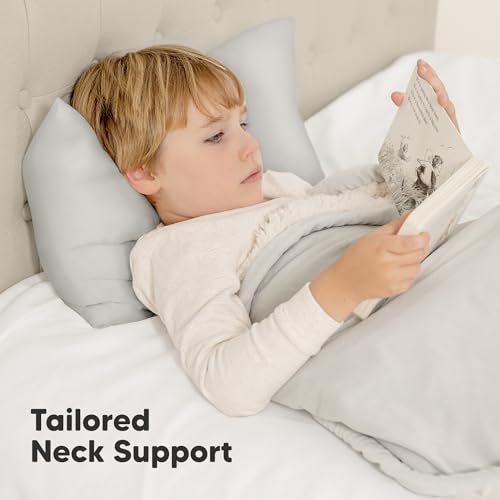 Toddler Pillow with Pillowcase, 13x18 My Little Dreamy Pillow (French Gray) - color: French Gray