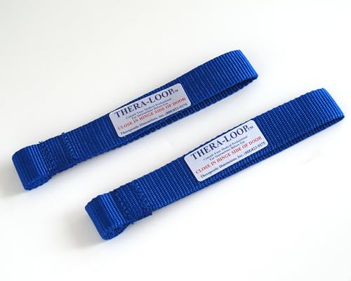 RangeMaster TheraLoop Door Anchor | Secure Non-Slip Resistance Band Anchor for Physical Therapy and Shoulder Recovery | Works with All Exercise Bands and Tubes | Adjustable Height | 2 Pack, Blue - color: Blue, size: 2