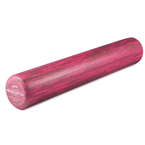 OPTP PRO-Roller Soft Density Foam Roller – Round, Pink, 36" x 6" - color: Pink 36" X 6"