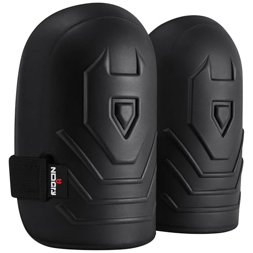 NoCry Gardening Knee Pads for Women and Men – Waterproof Foam Padding in a Lightweight Yet Durable Design; Easy to Wear with Adjustable Elastic Hook-and-Loop Straps – Ideal for the Garden and Yard Work - color: Black, style: 1-strap