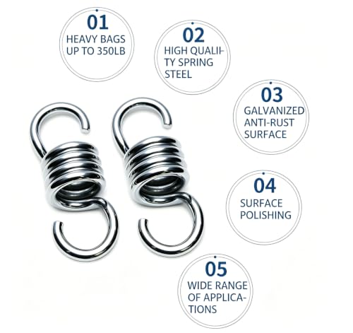 Heavy Duty Spring Hammock Chair Swing Hook Suspension Extension - size: Spring - 7MM - 100MM