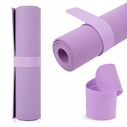 Yoga Mat Strap, One Snap Yoga Mat Slap Band for Keep Mats Tightly Rolled, Elastic One Snap Straps Band