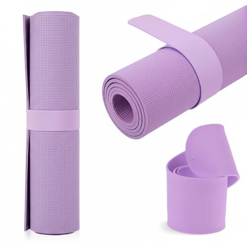 Yoga Mat Strap, One Snap Yoga Mat Slap Band for Keep Mats Tightly Rolled, Elastic One Snap Straps Band