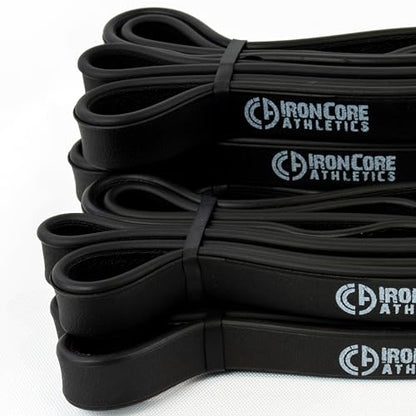 Premium Exercise Bands - Ultra Durable, Non-Slip, Comfort-Edge Resistance - Tested Over 30K Pulls - Three - color: Black 30-50lb - 5 Pack