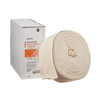 McKesson 16-4T-425 Medi-Pak Performance Non-sterile Tubular Cotton Stockinette, 4" Width, 25 yd. Length, 4" Width, 900" Length (Pack of 10) - size: 4 Inch x 25 yards (Pack of 10)