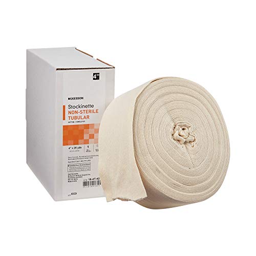 McKesson 16-4T-425 Medi-Pak Performance Non-sterile Tubular Cotton Stockinette, 4" Width, 25 yd. Length, 4" Width, 900" Length (Pack of 10) - size: 4 Inch x 25 yards (Pack of 10)