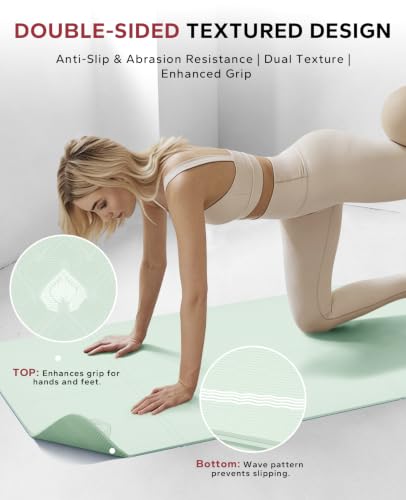 HAPBEAR Foldable Yoga Mat - 72"x24"x0.24" (6mm), Non-Slip TPE Exercise Mat | Ideal for Home Workout, Yoga, Pilates, Stretching & Travel, Durable & Eco-Friendly, Includes Carry Bag - color: Green