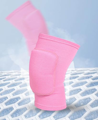 YYaaloa Pink Knee Pads for Women, Soft Dance Knee Pads Wrestling Knee Pads Volleyball, Dancing, Football, Yoga, Basketball, and Skating Work Flexible Elastic Knee Support (Pink A, Large) - color: Pink A, size: Large