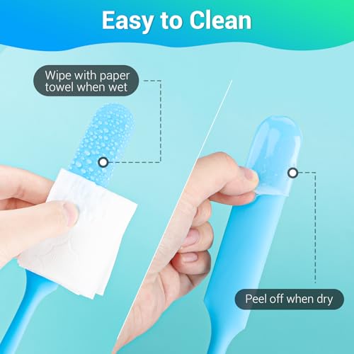 6PCS Silicone Stir Sticks Kits, 2pcs Spatula Scraper, 2pieces Large Silicone Sticks, 2pack Pointed Stir Rods, Reusable DIY Craft Tool for Mixing Resin, Paint, Liquid, Blue - color: Blue, size: Large&Medium-6PCS
