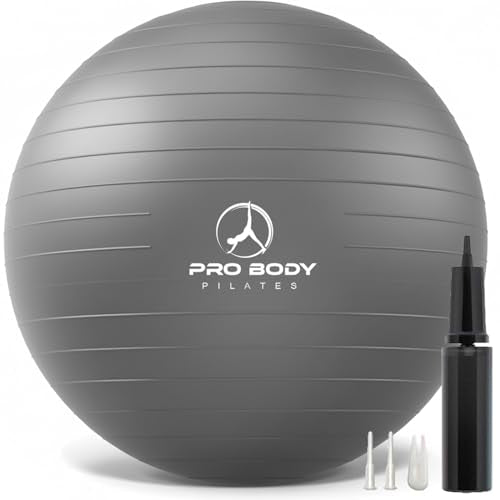 ProBody Pilates Yoga Ball - Vibrant Colors Exercise Ball - color: Slate, size: XL: 27-30" (75 cm)
