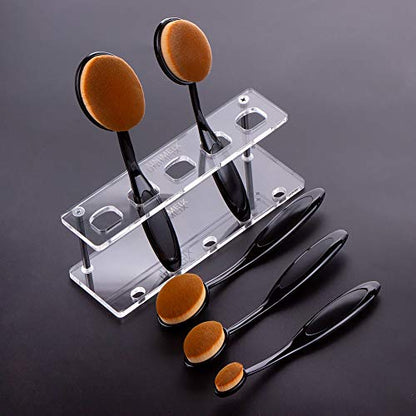 UNIMEIX 5 Pack Blending Brush for Card Making Crafting Ink Blender Brushes Set Tool Paper Background Brush Drawing Scrapbooking & Stamping Supplies (Brown) - color: Brown, size: 5 Pack Brush with square holder