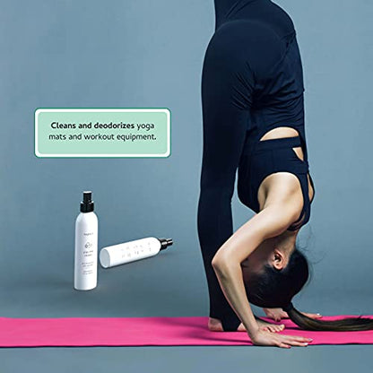 Begley's Yoga Mat Cleaner and Deodorizer Spray 8oz, with Fragrant Essential Oils, Pure Eucalyptus & Lavender - 2 Pack - size: 8 Fl Oz (Pack of 2)