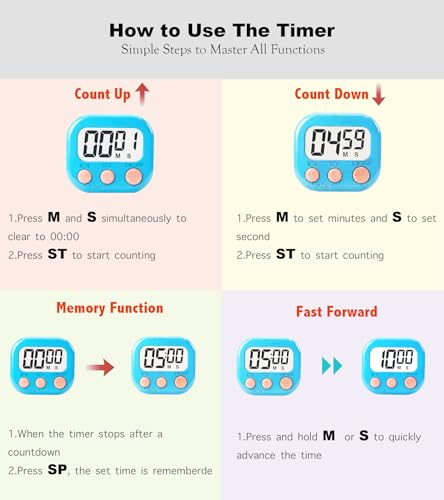 Digital Timer for Classroom Teachers Students, Magnetic Countdown Timer