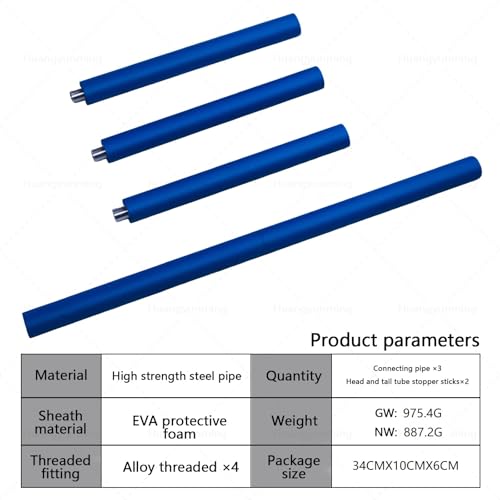 yoga stick is made of sturdy steel that is 5 feet high and an adjustable stretching stick, providing flexibility, agility, and balance. Covered with thick and comfortable foam layer - color: Blue