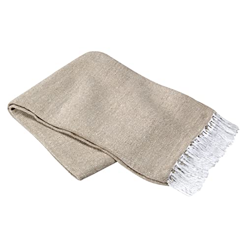 La Montana 6 Pack Heavyweight Solid Mexican Blanket, 74"x50", Tan - color: Tan