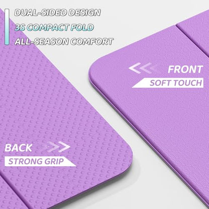 ILILI Foldable Yoga Mat 71 * 24 * 0.3 Inch - color: Violet