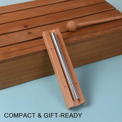 HILAZA 2 Pack Chime for Teacher Classroom Management, Solo Responsive Hand Held Zen Chime Bell Musical Instrument with Mallet for Meditation, Mindfulness - color: SOLO CHIME