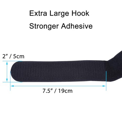 Wisdompro Extra Large 4 Pack 2 x 37" Hook & Loop Tie Down Straps Heavy Duty - size: Extra Large 4 Pack, 2 x 37 Inch