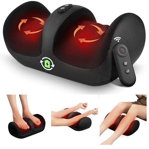 Nekteck Cordless Shiatsu Foot Massager with Heat, Leg and Calf Massager