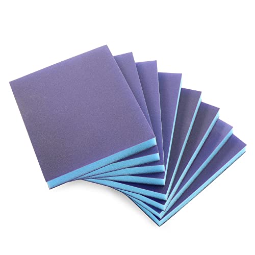 8Pcs 280 Grit Sanding Sponge, Jamiikury Sanding Blocks Washable and Reusable, Wet Dry Sandpaper Sponge for Wood Metal Furniture Paint and Drywall - size: 280 Grits