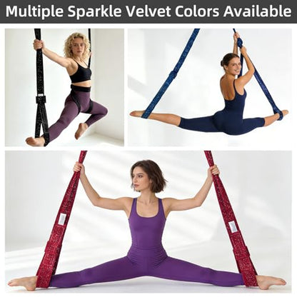 PRIOR FITNESS Aerial Strap Ropes,SGS Certified,9.8ft Body Loop Trapeze 2pcs - color: Glitter Blue
