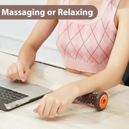 BESKAR Foot Massage Roller for Plantar Fasciitis Relief - color: Coffee