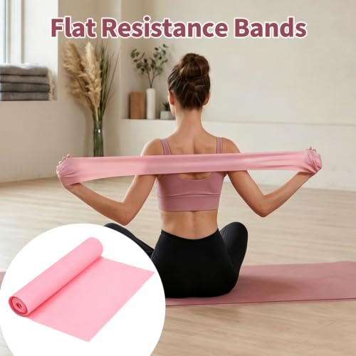 8 PCS Pilates Kit for Women, Home Workout Pilates Exercise Sets Include Resistance Bands with Handle, Mini Pilates Ball, Resistance Loop, Stretch Band for Glute Training, Core Strength