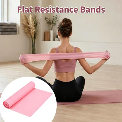 8 PCS Pilates Kit for Women, Home Workout Pilates Exercise Sets Include Resistance Bands with Handle, Mini Pilates Ball, Resistance Loop, Stretch Band for Glute Training, Core Strength