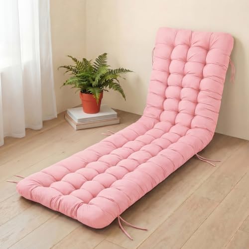 Wenqik Long Floor Cushion Large Floor Cushion with Brushed Cotton 74.8 x 27.5 x 3.15 in Jumbo Lounger Pillow for Outdoor Indoor Bay Window Meditation Yoga Reading Sleeping (Pink) - color: Pink