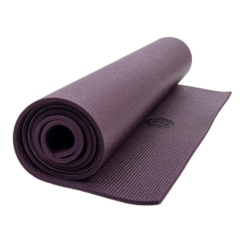 Body Sport Yoga Mat - High-Density, Non-Slip Surface with Shock Absorption - Ideal for Yoga, Pilates, and Home Workouts - color: Purple, size: 1/8-Inch