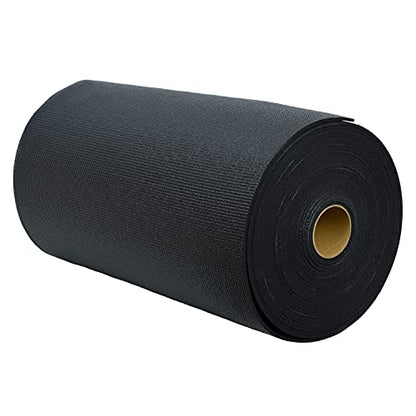 Ascend 6mm Thick Yoga Mat Roll, 50ft x 24in - color: Black