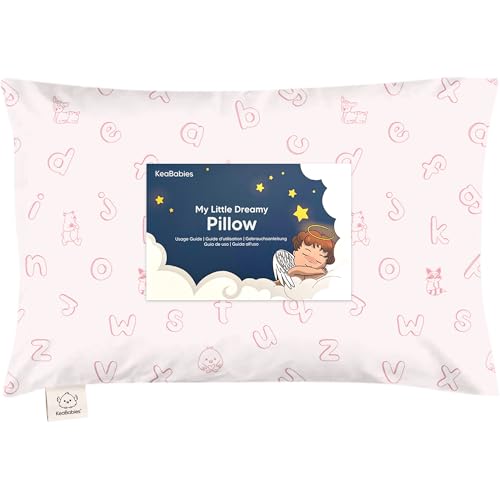 Toddler Pillow with Pillowcase 13x18 My Little Dreamy Pillow(ABC Land Rose) - color: Abc Land Rose