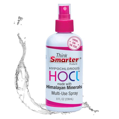 Think Smarter Hypochlorous Acid All-Purpose Cleaner Spray, 8 fl oz | HOCl, Surface Cleaner and Skin Hydrator, Safe for Produce and Surfaces, All-Natural, Non-Toxic, pH Balanced - size: 8 Fl Oz (Pack of 1)
