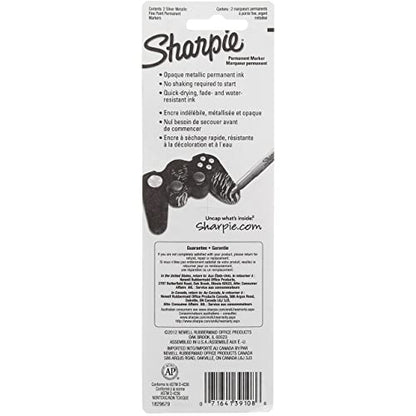 Sharpie Metallic Permanent Markers, Fine Point, Silver, For Black Paper or Dark Surfaces, Arts & Crafts, Posters (Pack of 12) - size: 1 Count (Pack of 12)