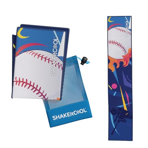 SHAKEitCOOL Original Cooling Towel – Soft, Lightweight, Heat Relief – Perfect for Biking, Running, Yoga, Gym, Gardening – Grand Slam - color: Grand Slam