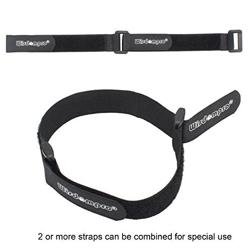 Wisdompro 20 Pack 0.8 x 8 In Small Hook and Loop Tie Down Straps Heavy Duty - size: 0.8 x 8 Inch, 20 Pack