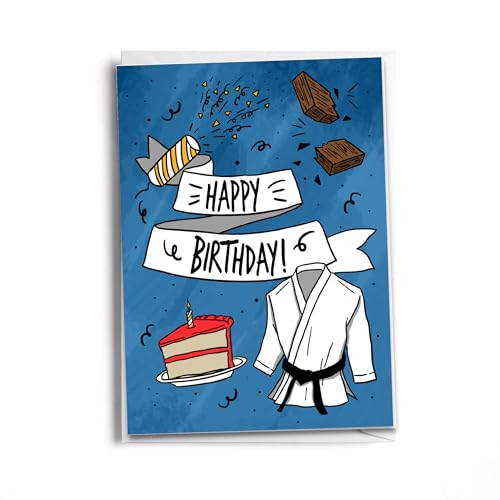 Martial Arts Birthday Card – Karate, Taekwondo, and Jiu-Jitsu Inspired - style: Martial Arts
