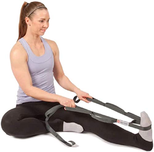 Body Sport Static Stretch Strap, 6 ft. Long - Durable Woven Tool for Home Fitness & Gym with Loops for Yoga, Stretching, Physical Therapy & Rehab