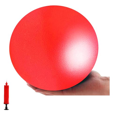 Mini Yoga Balls 6 Inch Exercise Pilates Therapy Balance Micropore Ball Barre Equipment for Home Stability Training Physical Core Training with Pump - color: Red, size: 6 Inch