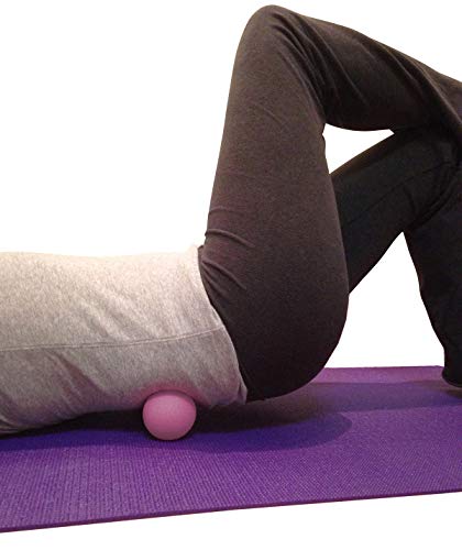 Kieba Massage Lacrosse Balls for Myofascial Release, Trigger Point Therapy, Muscle Knots, and Yoga Therapy. Set of 2 Firm Balls (Pink and Purple) - color: Pink and Purple