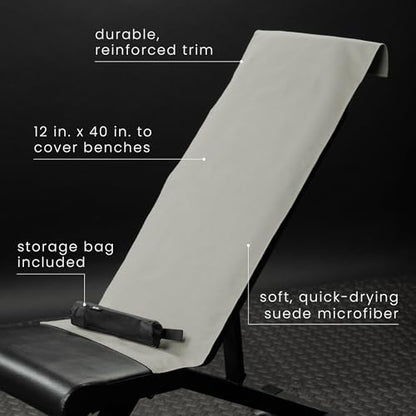 S&T INC. Seude Microfiber Gym Towels & Carry Bags, 3 Pack, 12" x 40", Grey - color: Grey (3 Pack)