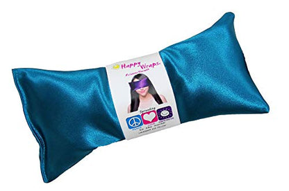 Lavender Eye Pillow - Hot Cold Weighted Eye Pillows for Relaxation, Sleep, Stress, Migraine Relief, Yoga - Aromatherapy Gifts for Women, Birthday, Teachers, Made in USA by Happy Wraps - Auqa - color: Aqua